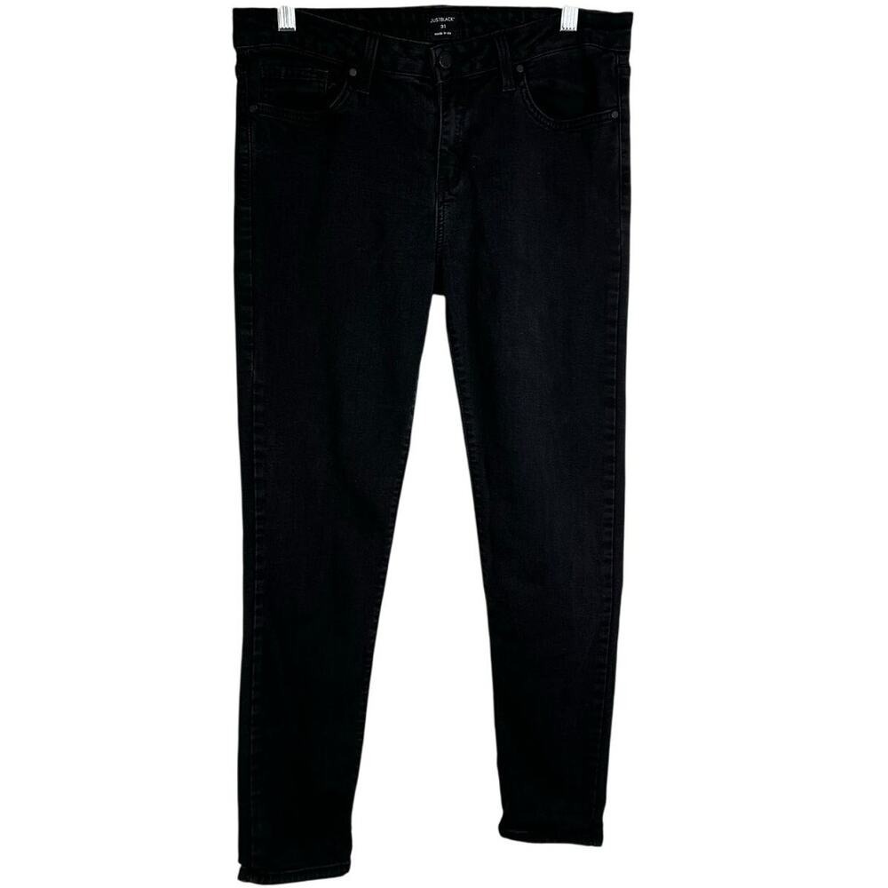 Just Black Women 31 Skinny Jeans Rock N Roll Mid Rise Stretch Classic Denim - Picture 2 of 10